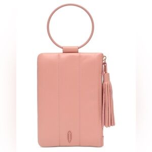 Thacker Nolita Ring Handle Blush Leather Clutch